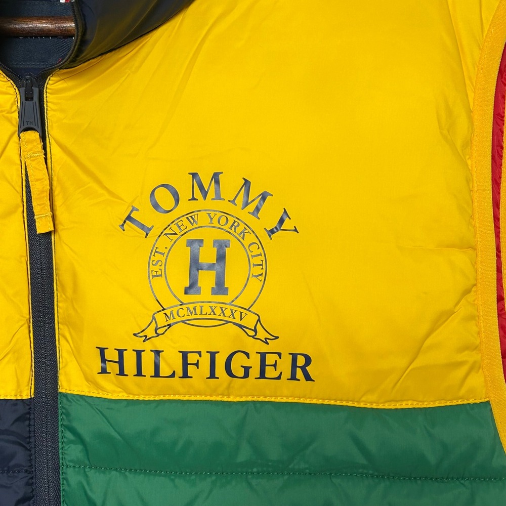 Tommy Hilfiger Vintage 90s Colorblock Puffer Vest PrimaLoft Men's Size L - Picture 6 of 8